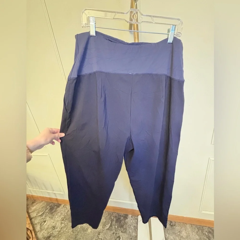 HALARA Leggings Joggers Women's Navy Stretchy Oversized Pants Maternity MSRP$49